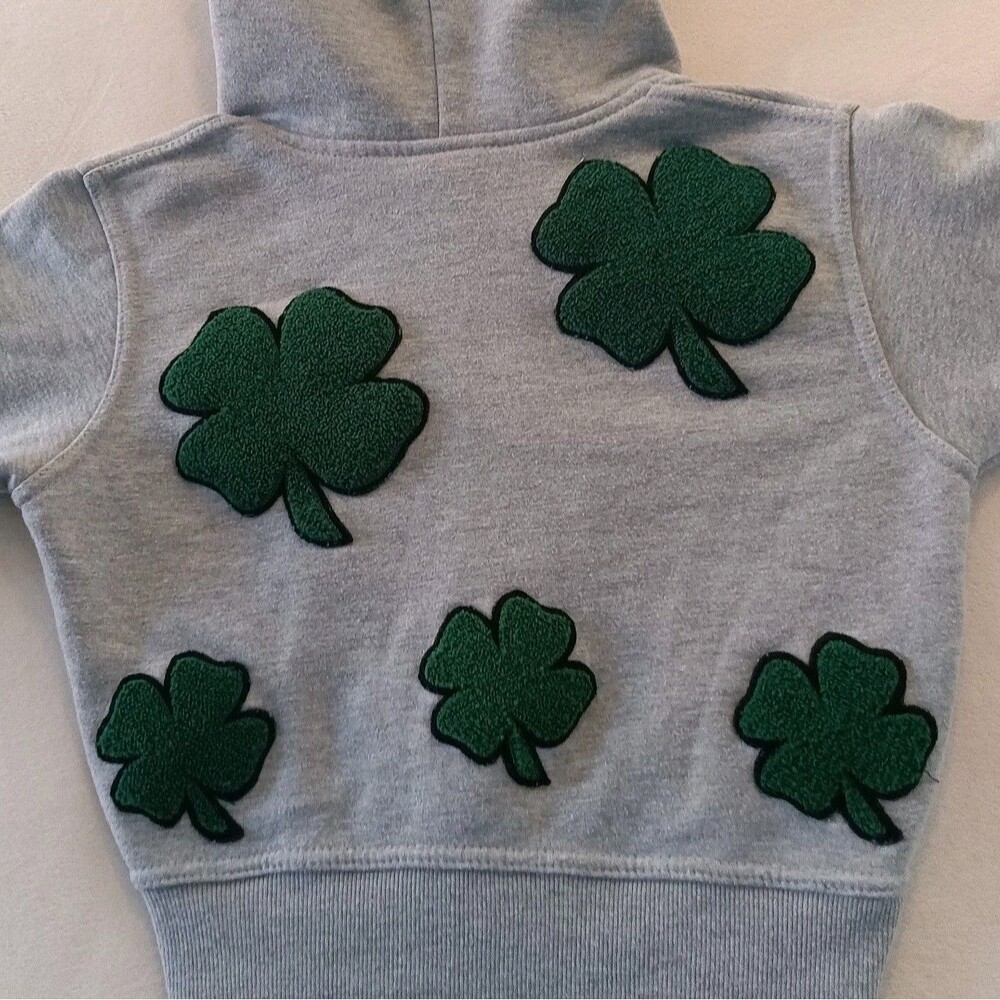 Filthy Wealth XS Clothing Gray Clover Patch Bae Hoodie